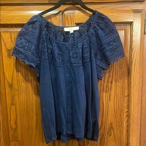 LOFT Women's Navy Blue Top